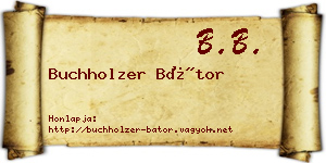 Buchholzer Bátor névjegykártya